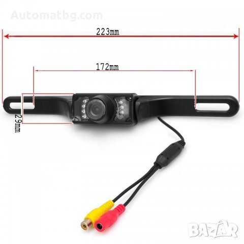 Универсална камера за паркиране Automat, за рамка на номера с инфраред диоди, снимка 5 - Аксесоари и консумативи - 28183657