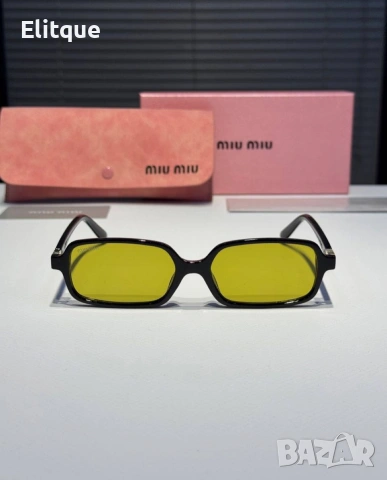висококачествени очила с черен обикновен калъф и ув защита miu miu 