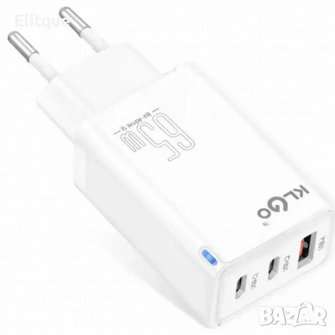 Адаптер - Зарядно устройство KL GO PD71 65W, бързо зареждане, 5 порта, снимка 2 - Други стоки за дома - 53389388