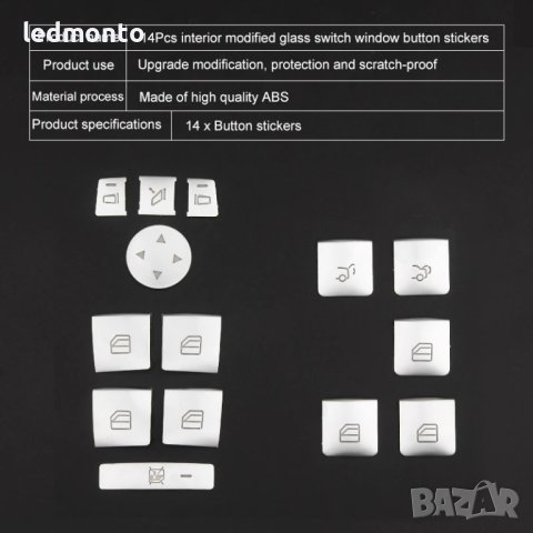 Елегантни бутони за врати за Mercedes A/B/C/E/GLA/CLA/GLK/GLE Клас, снимка 6 - Части - 43400628