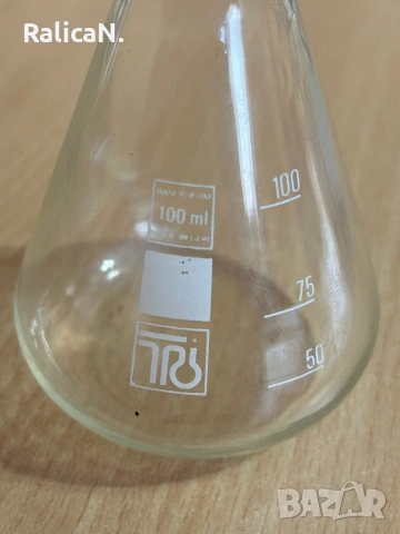 Стара колба(ерленмайерова 100мл), снимка 2 - Антикварни и старинни предмети - 53069021