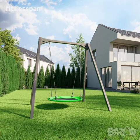 Единична градинска люлка с лагери, снимка 2 - Градински мебели, декорация  - 48975967