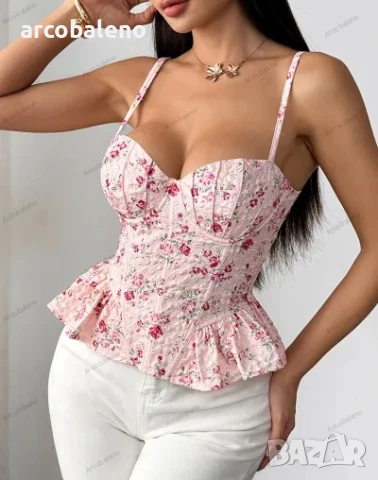 Дамски секси топ с връзки и гол гръб, 2цвята , снимка 4 - Корсети, бюстиета, топове - 50951515