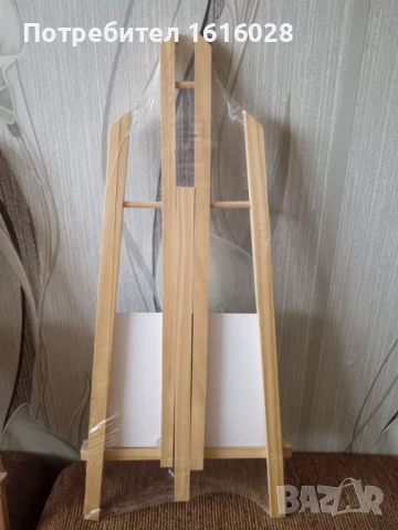 Дървен статив за платна с височина до 42 см., снимка 5 - Картини - 50718343