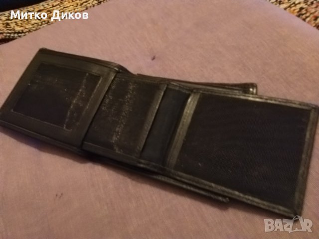 Протфейл черен естествена кожа с допълнително калъвче 115х90мм, снимка 8 - Портфейли, портмонета - 43119595