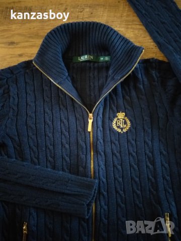 LAUREN RALPH LAUREN Full Zip Cable Knit Crest Sweaterого - страхотен дамски пуловер , снимка 8 - Блузи с дълъг ръкав и пуловери - 43048405