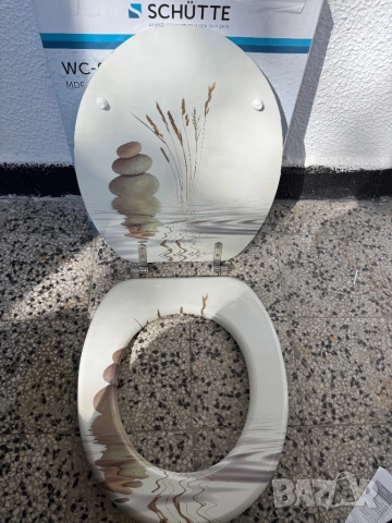 Тоалетна Седалка Schütte Art nr 80022 WC Капак с Дървен (MDF) Сърцевина и Мотив Печат: