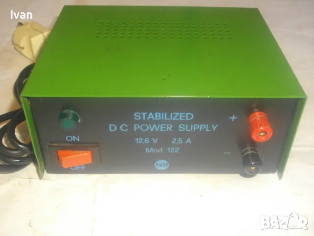 12,6V 2,5A СТАБИЛИЗААТОР НА ПОСТОЯНЕН ТОК ОТ 220 НА 12,6 ВОЛТА STABILIZED DC POWER SUPPLY Mod.122