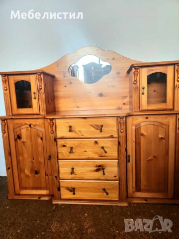 Масивна спалня комплект с гардероб, снимка 3 - Спални и легла - 43391394