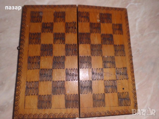 дървена кутийка за шах, снимка 1 - Шах и табла - 34580452