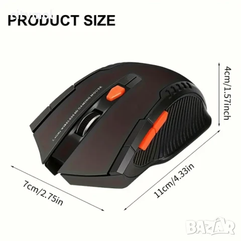 Безжична мишка геймъркс мишка 6D, 2.4GHz, 1600DPI, 6 бутона, USB приемник, снимка 2 - Клавиатури и мишки - 50639086