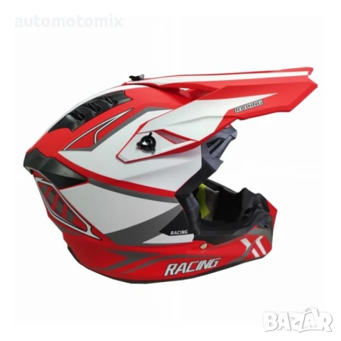 Каска за ендуро крос атв, Размер XL, Red/ White - 721336, снимка 1