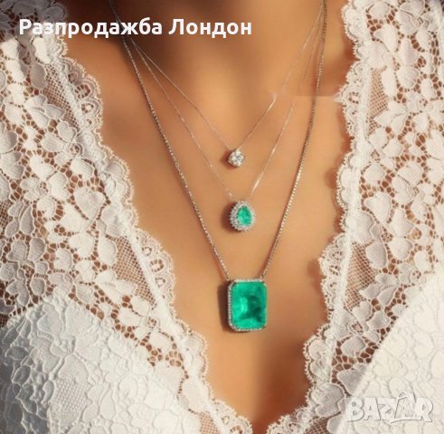 Висулка от лабораторен Paraba tuormalin, снимка 4 - Колиета, медальони, синджири - 33191506