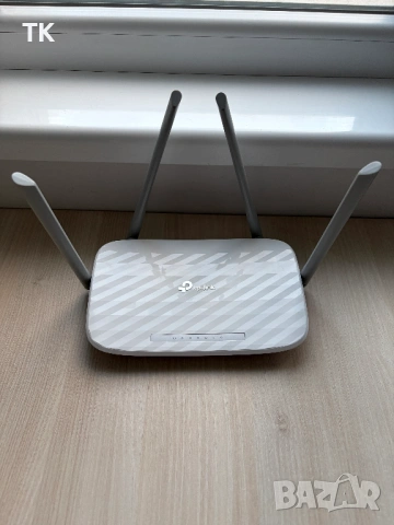 Продавам гигабитов AC1200 рутер TP-Link Archer C5 V4.0, снимка 2 - Рутери - 53404111