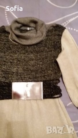 Комплект ARTISTIC рокля с колан и клин финно маш.плетиво, снимка 2 - Рокли - 39091115