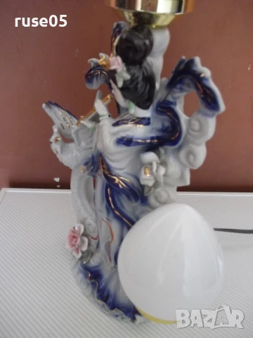 Лампа "Девойка свири на флейта" порцеланова, снимка 6 - Други ценни предмети - 51359448