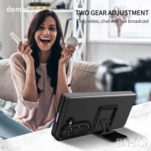 Защитен калъф със стойка за телефон Samsung Galaxy Z Fold5 LT, черен, снимка 7 - Калъфи, кейсове - 43036623