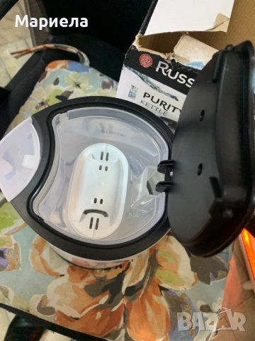 Кана за вода Russell Hobbs Purity 22850-70, 2200W, 1л, филтър Brita, синя светлина, снимка 9 - Кани - 53188343