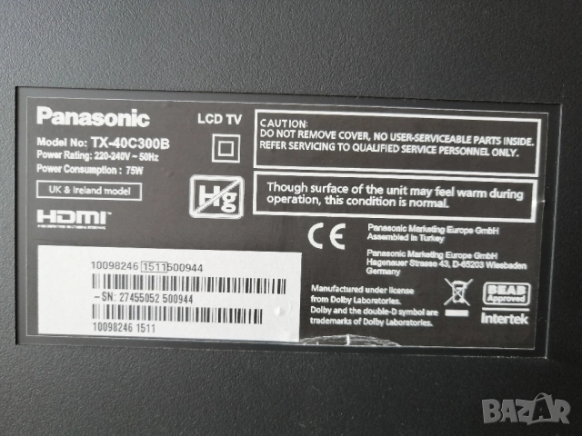 40" телевизор PANASONIC TX-40C300, снимка 11 - Телевизори - 51690222
