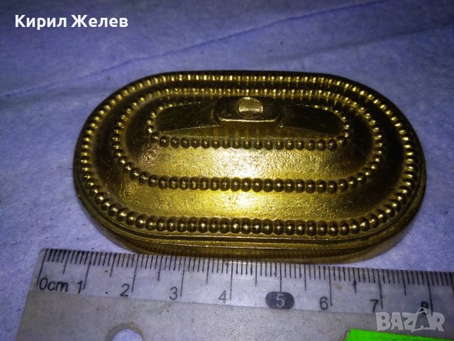 СТАРО МАСИВНО ВИНТИДЖ БРОНЗОВО КАПАЧЕ от / за КУТИЙКА За СКЪПОЦЕННОСТИ или ДРУГО 17425, снимка 9 - Други ценни предмети - 43650702
