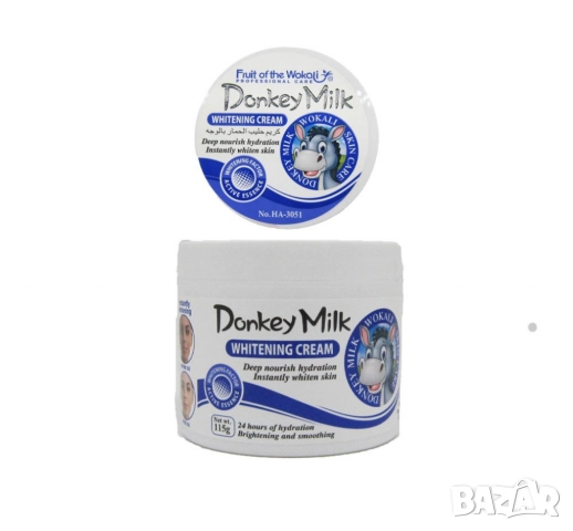 Избелващ и хидратиращ крем за лице с магарешко мляко Fruit of the Wokali ORIGINAL! Състава е еднакъв, снимка 4 - Други - 52098763