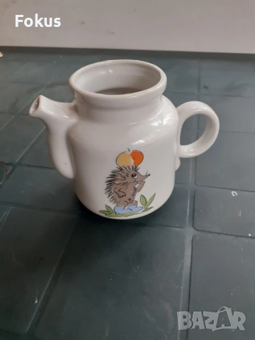 Кана чайник български детски порцелан - Диаманд Разград, снимка 2 - Антикварни и старинни предмети - 53287368