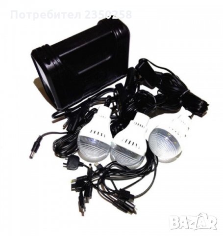 Комплект Соларна ЛЕД осветителна система панели батерия powerbank, снимка 3 - Къмпинг осветление - 26255092