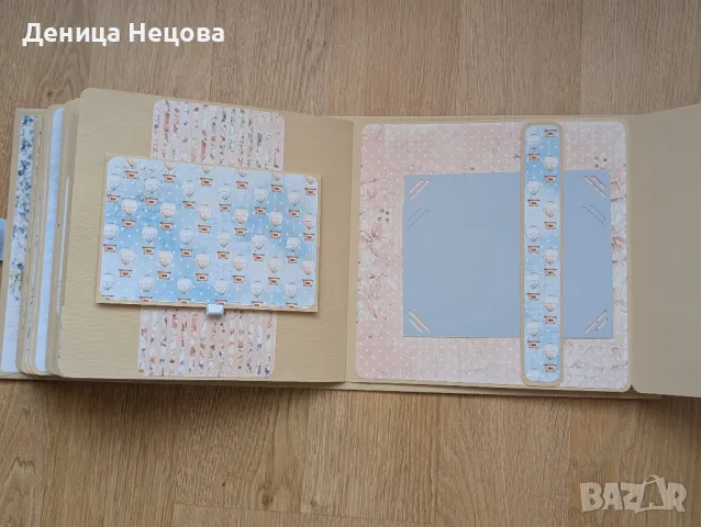 Бебешки ръчно изработен албум за снимки, подарък за погача, подарък за бебе, рожден ден, снимка 6 - Други - 49735772