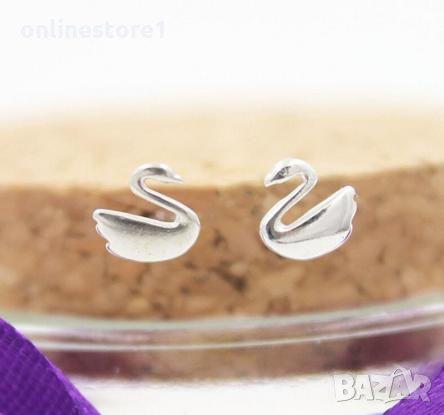 Сребърни Обеци Сваровски - 925 печат сребро BA210, снимка 4 - Обеци - 28147583