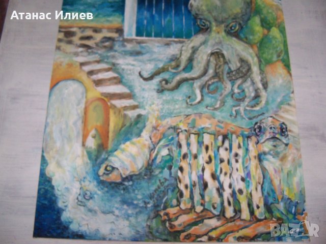"Морски блянове" картина на худ. Десислава Илиева, снимка 5 - Картини - 32727205