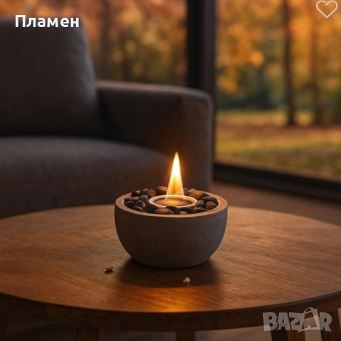Декоративна камина на биоетанол декорация камък и огнище 23х11 см., снимка 8 - Други - 52298039