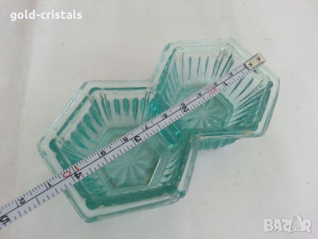 стара стъклена солница , снимка 6 - Антикварни и старинни предмети - 26676419
