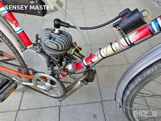 ЧЕРЕН ПЕТЪК!!!    Колело Хенкел с монтиран двигател, снимка 10 - Велосипеди - 50484386