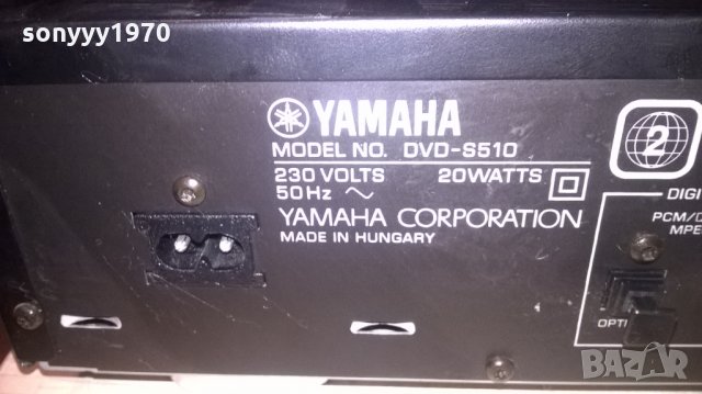YAMAHA DVD-S510 ВНОС ШВЕЦИЯ, снимка 15 - Плейъри, домашно кино, прожектори - 27652019
