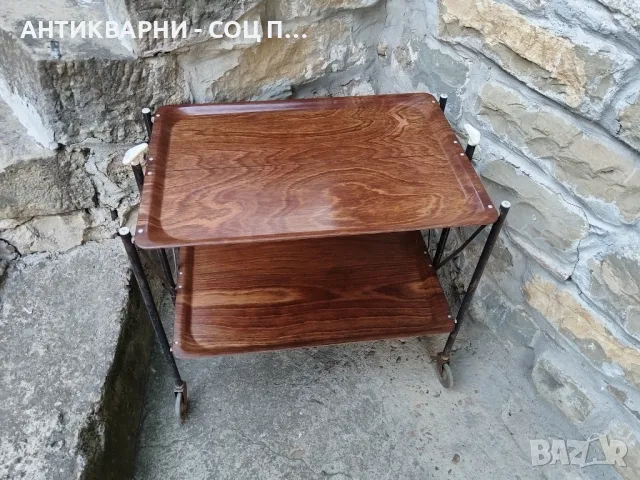 Стара Руска Сгъваема Помощна Масичка. 