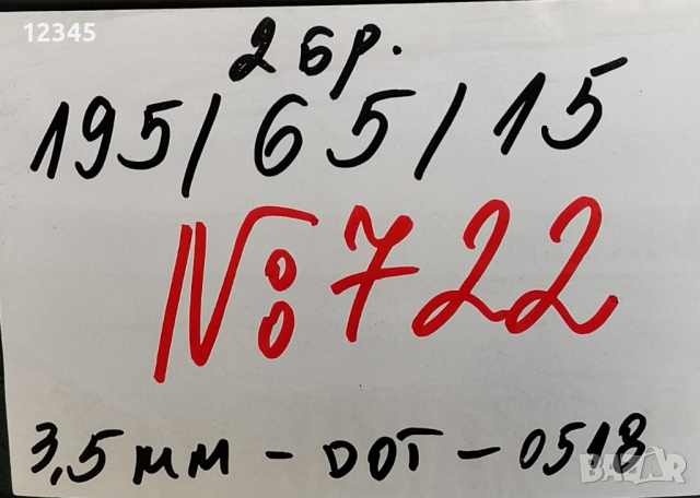 195/65R15 nokian-№722, снимка 2 - Гуми и джанти - 44873730