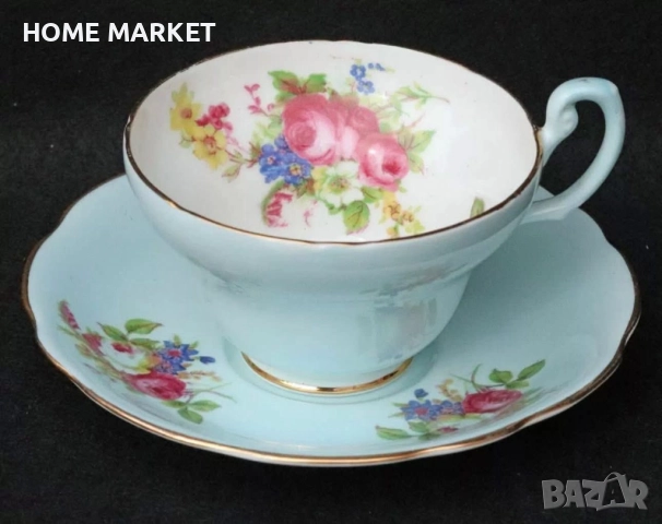 E.B. FOLEY England  Circa 1937 - великолепен двоен сет в млечно синьо 