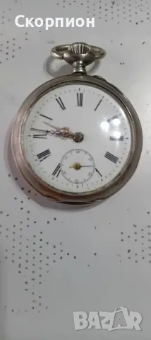 Швейцарски джобен СРЕБЪРЕН часовник - Класика в жанра - Рядък, снимка 16 - Джобни - 48925860