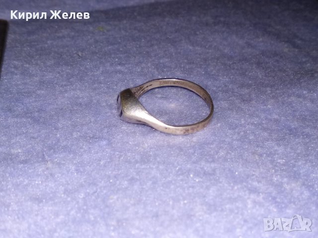 СТАР АРИСТОКРАТИЧЕН АР ДЕКО ЕМАЙЛИРАН СРЕБЪРЕН ПРЪСТЕН с Буква N ВИСОКА ПРОБА СРЕБРО 29596, снимка 5 - Антикварни и старинни предмети - 39471314
