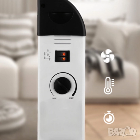 Електрически конвектор 2000 W с термостат – Енергийно ефективен и тих отоплител за всяко помещение, снимка 6 - Други стоки за дома - 52933654