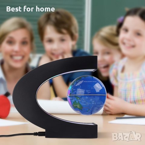 Левитираща лампа - Плаващ глобус,C-образна антигравитационна магнитна лампа,цветни LED светлини, снимка 5 - Декорация за дома - 42992493