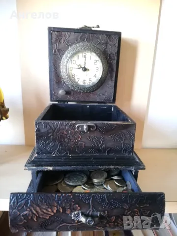 Дървена кутийка винтидж, снимка 4 - Декорация за дома - 49423136