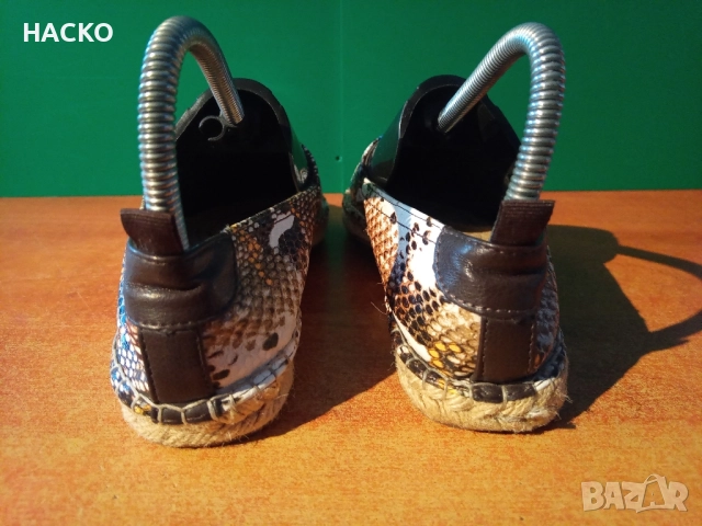 Кожени Еспрадрили с Каучукова Подметка Номер 37 Стелка 23 см. Внос от Англия, снимка 3 - Други - 51811424