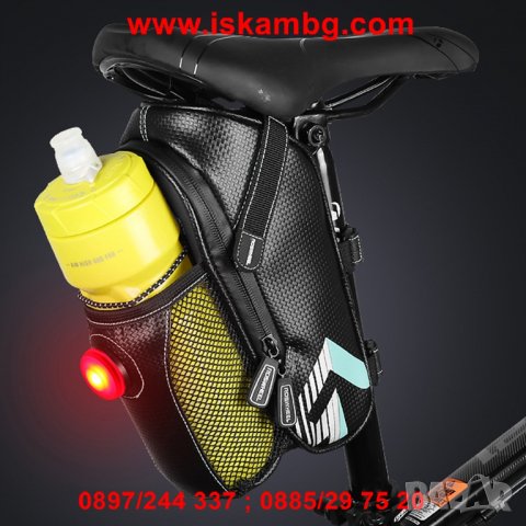Чантичка за под седалката на колело със заден стоп - код 2148, снимка 1 - Спортна екипировка - 26769436