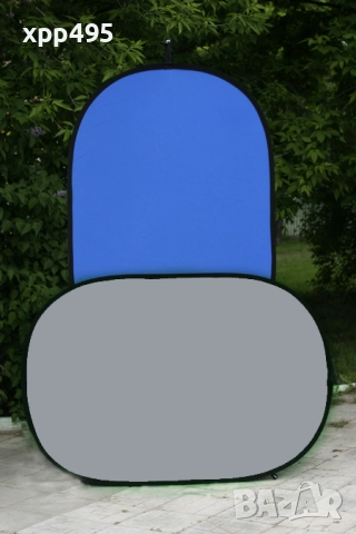 Фон от сиво/син плат с хромакей ефект