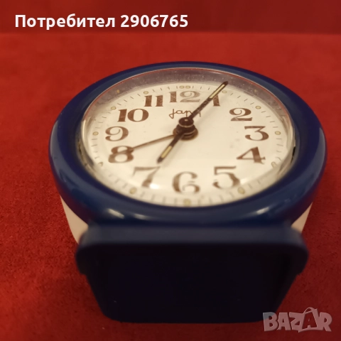 Часовник мини будилник JAPY Германия работещ, снимка 5 - Антикварни и старинни предмети - 52665190