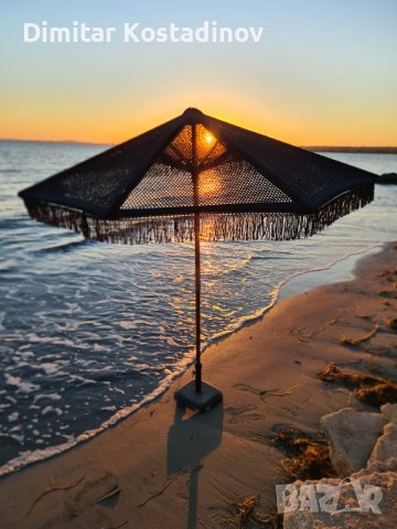 Плетени памучни чадъри за градина, плаж, ресторант или бийч бар, снимка 5 - Градински мебели, декорация  - 43956559