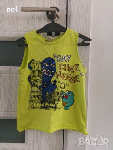 Комплект неонов потник и къси панталони размер 86