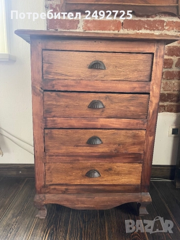 Скрин 2 бр и шкаф /библиотека/ бюфет масив тик изцяло дърво