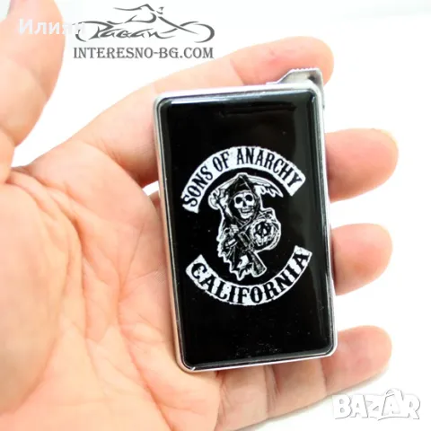 Sons of Anarchy-тънка газова запалка, снимка 3 - Подаръци за мъже - 47709748